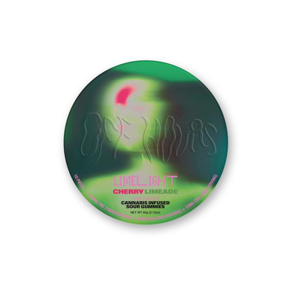 Photograph of product: Limelight | Cherry Limeade | 100mg TH-oui | Gummies | 10 Pack | Off Hours