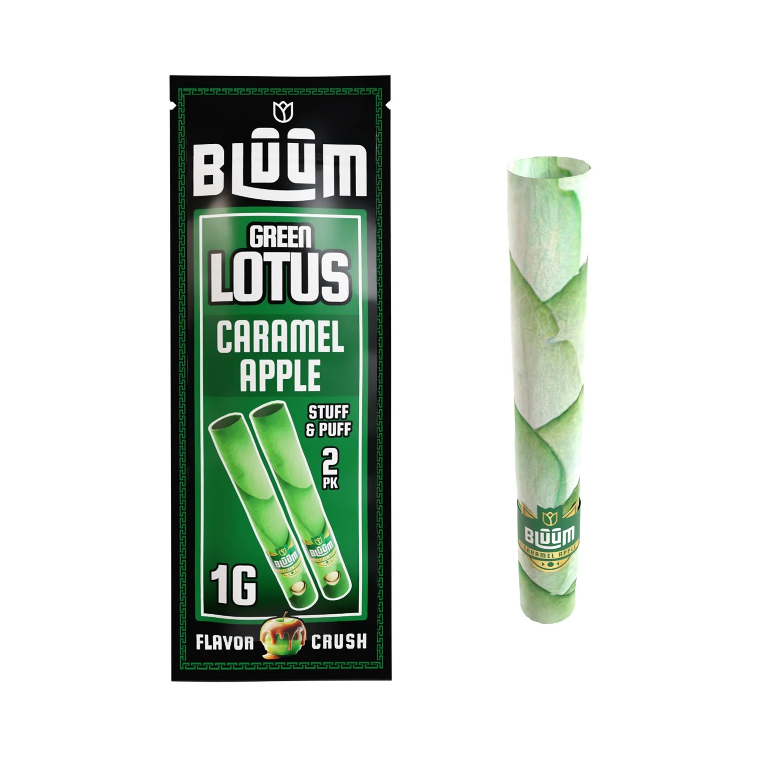 Photograph of product: Bluum - Green Lotus Caramel Apple Flower Rolls 2pk