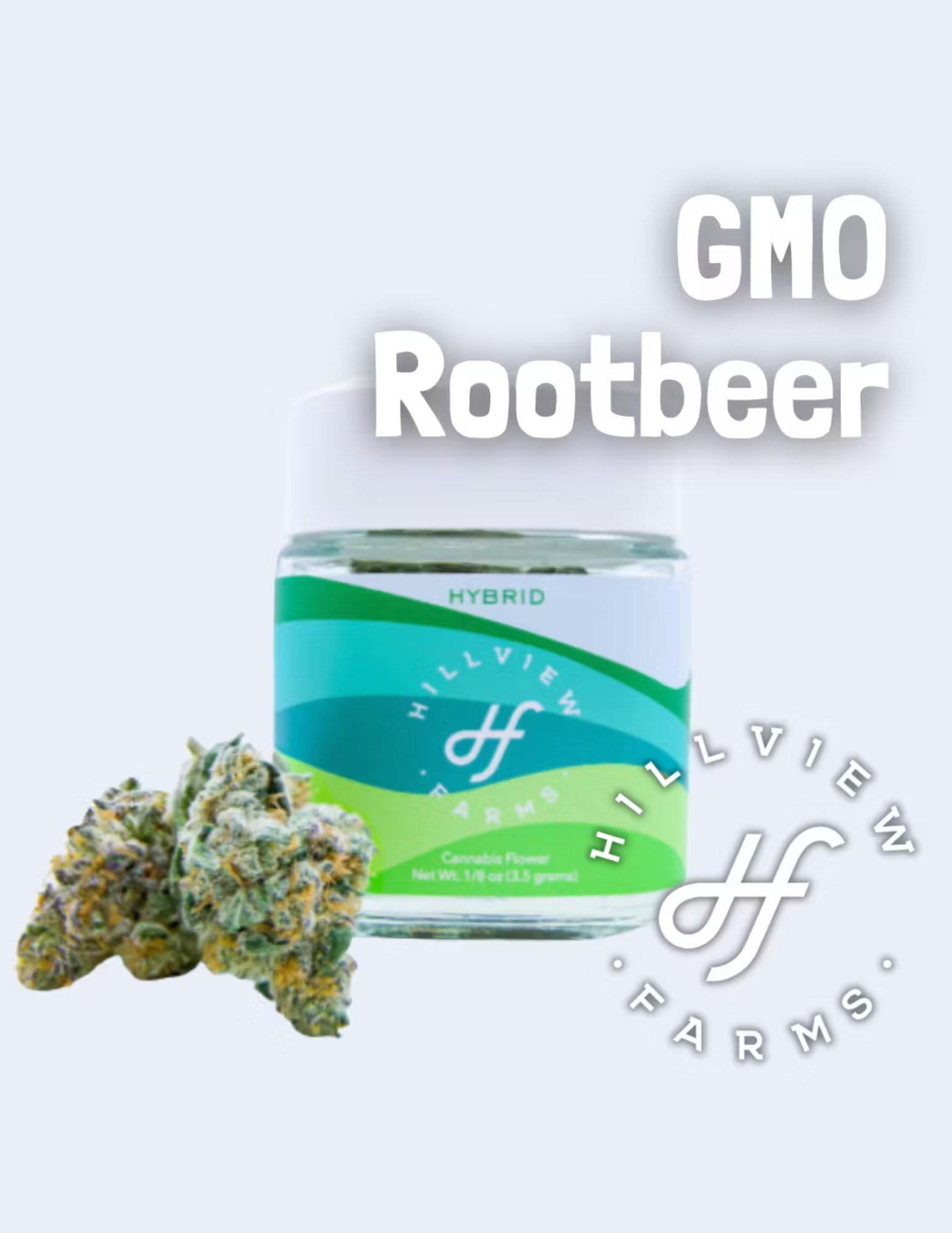 Photograph of product: Hillview Farms - GMO Rootbeer - Bud - 3.5g