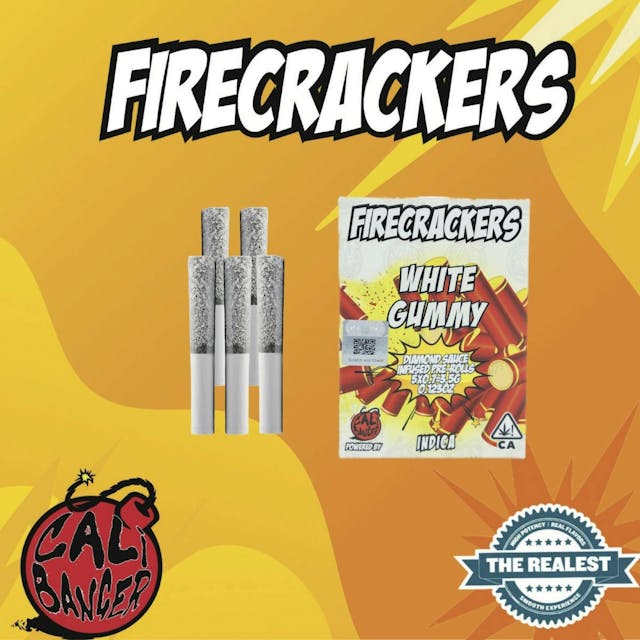 Photograph of product: White Gummy | 3.5g | 5 x 0.7 Infused Preroll Pack - 