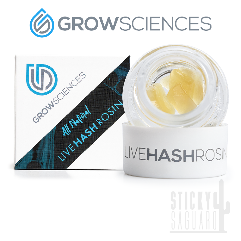 Photograph of product: Grow Sciences Live au chocolat Rosin Fresh Press Platinum Garlic Cookies (I/H) 1g
