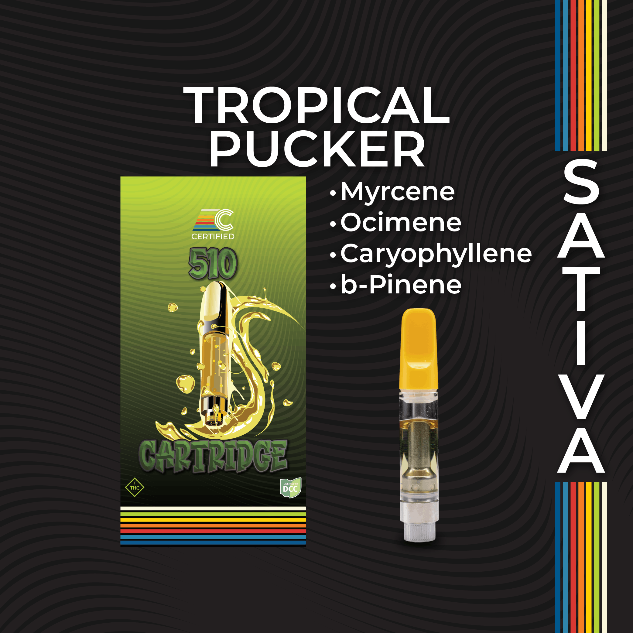 Photograph of product: Tropical Pucker Distillate Cartridge | 1g - 