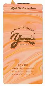 Photograph of product: Milk Chocolate & Peanut Butter Hybrid Pieces 100mg