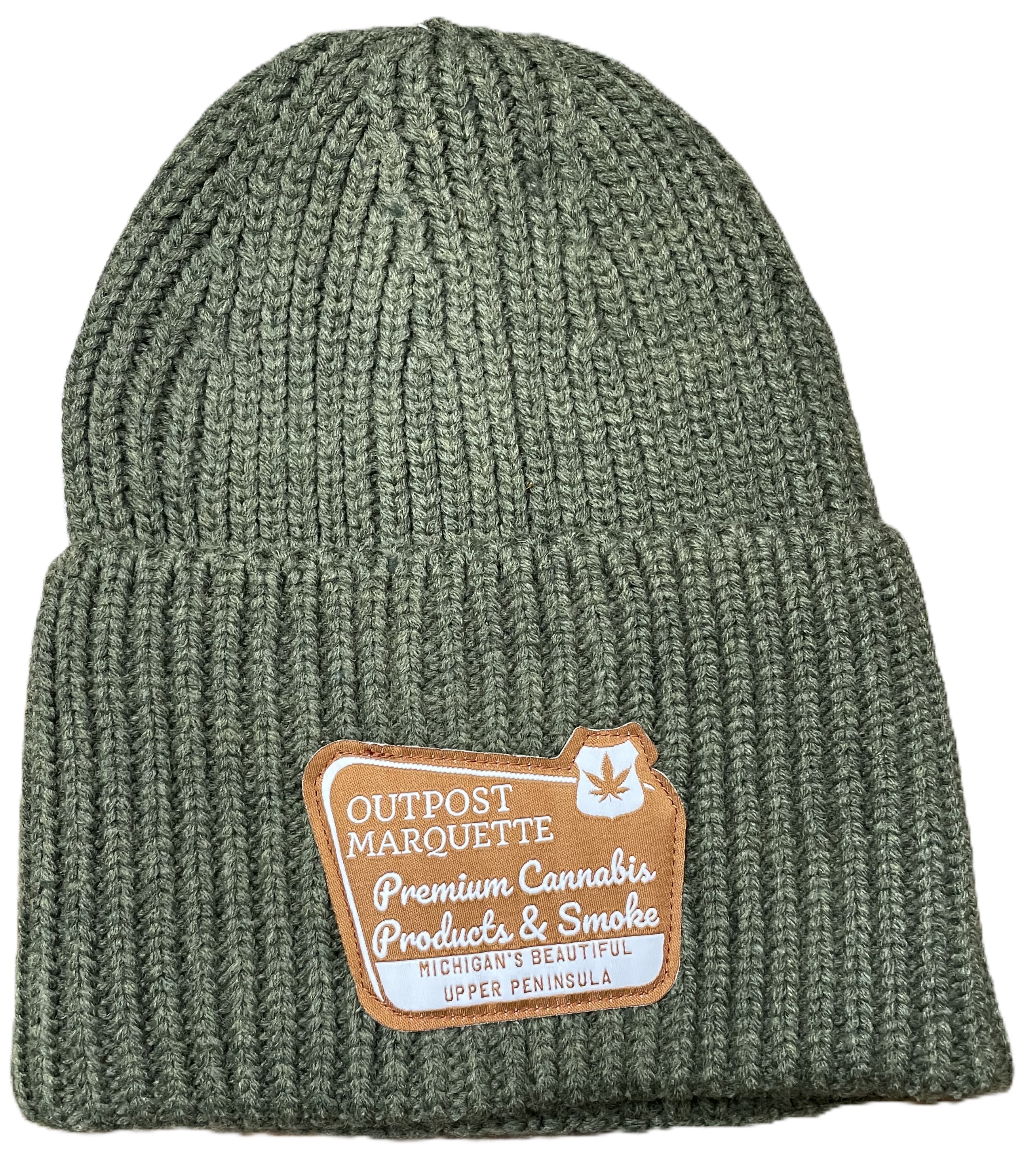 Photograph of product: Outpost 'National Park' Beanie Hat (Olive)