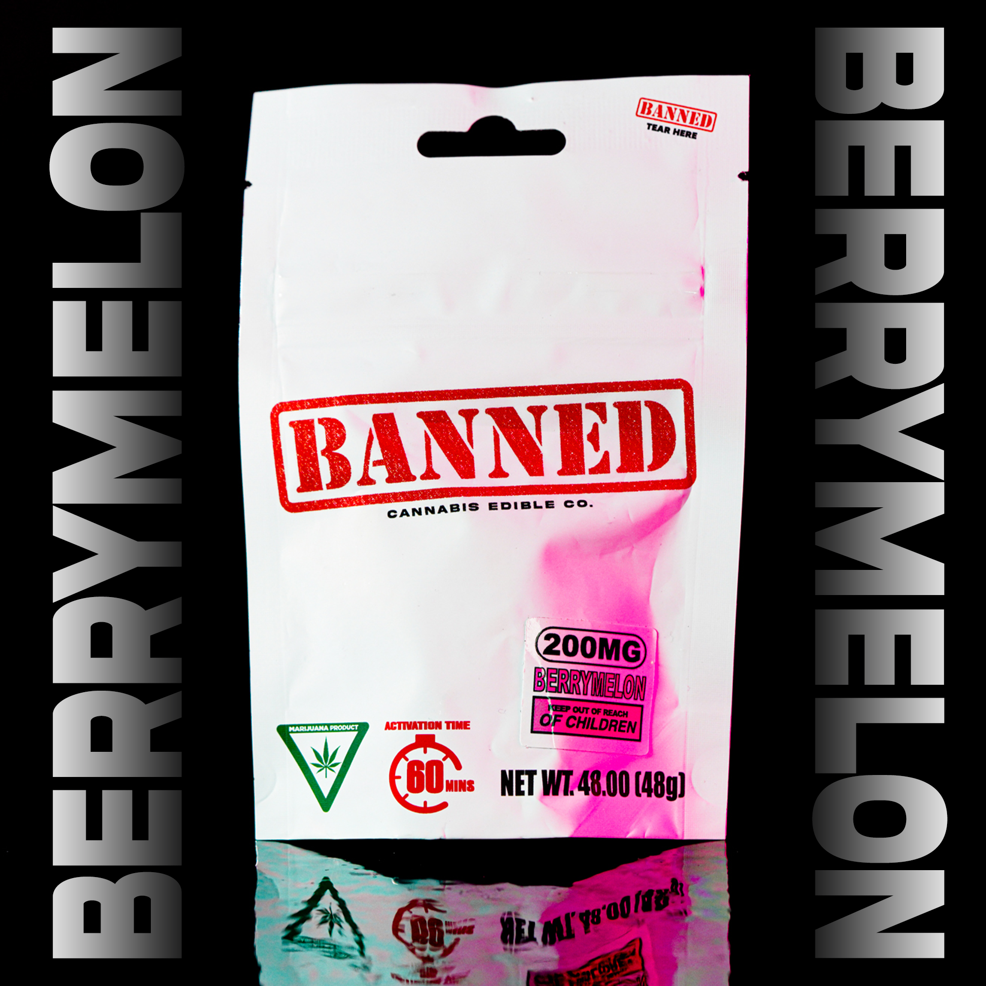 Photograph of product: Banned - 200mg Gummies Full Spectrum - Grape