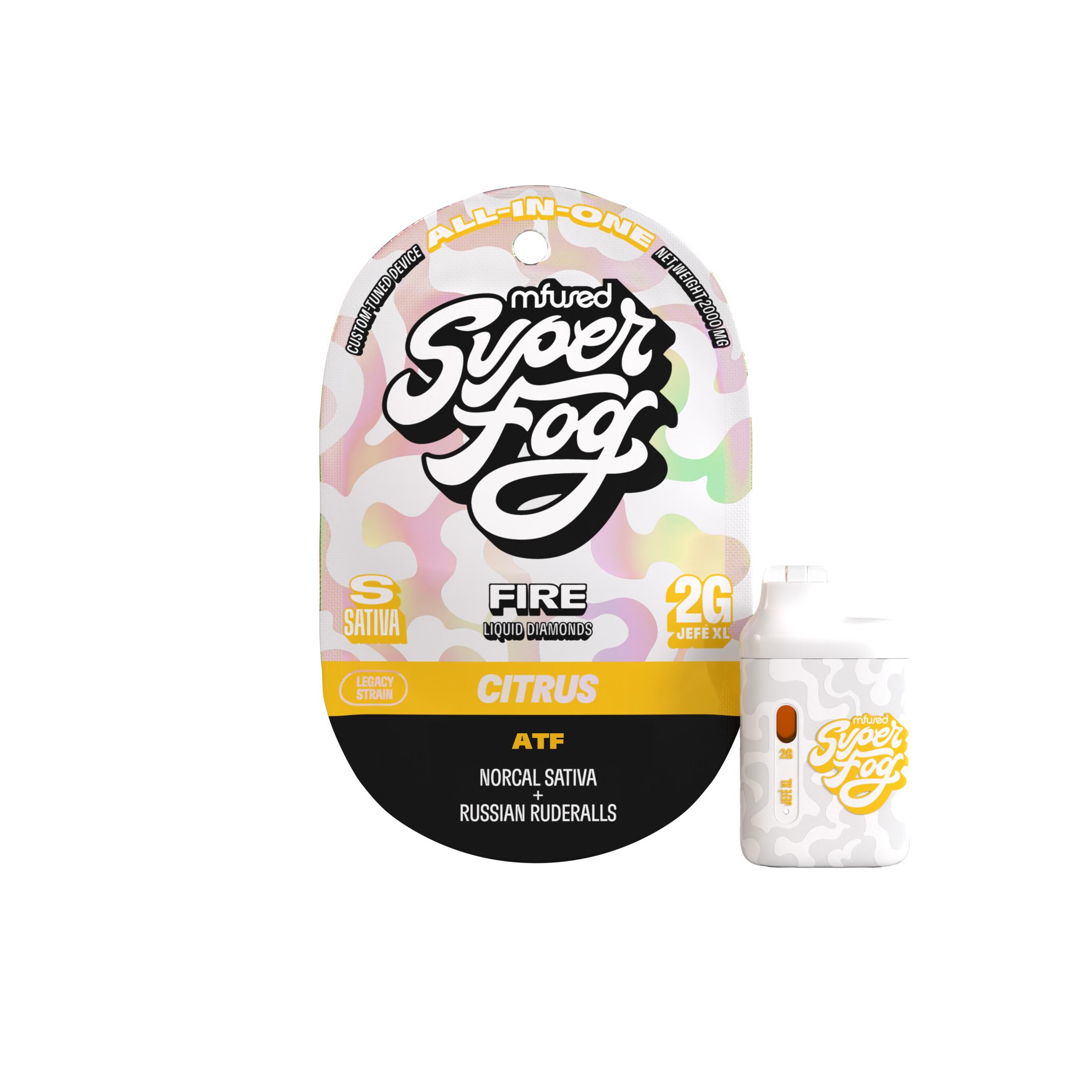 Photograph of product: MFUSED - FIRE JEFE XL - DISPOSABLE DIAMONDS LIVE - 2G - LEMON CHERRY GELATO - HYBRID