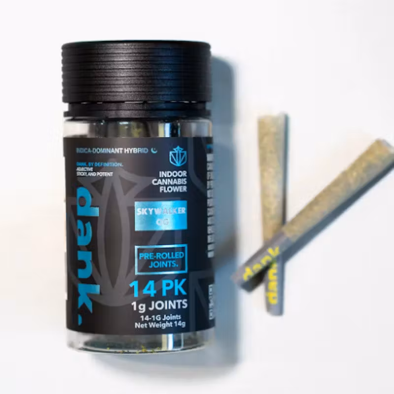 Photograph of product: Pre-Roll | Dank | Skywalker OG | 14ct | 14g (1per)