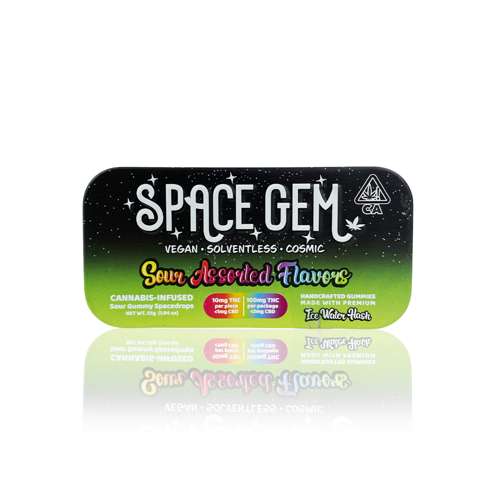 Photograph of product: SPACE GEM - Edible - Sour Space Drops - Gummies - 10-Pack - 100MG