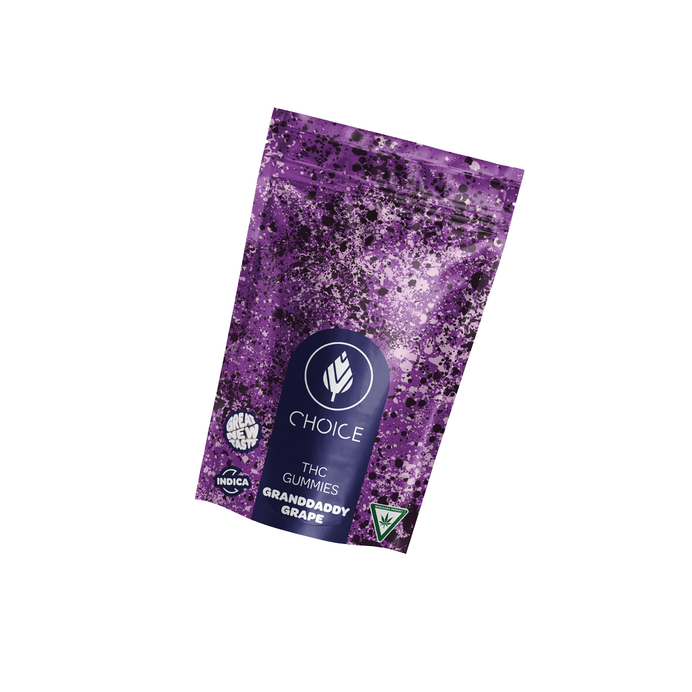 Photograph of product: Choice Chews - Gummies - 200mg - Granddaddy Grape - Oui'd