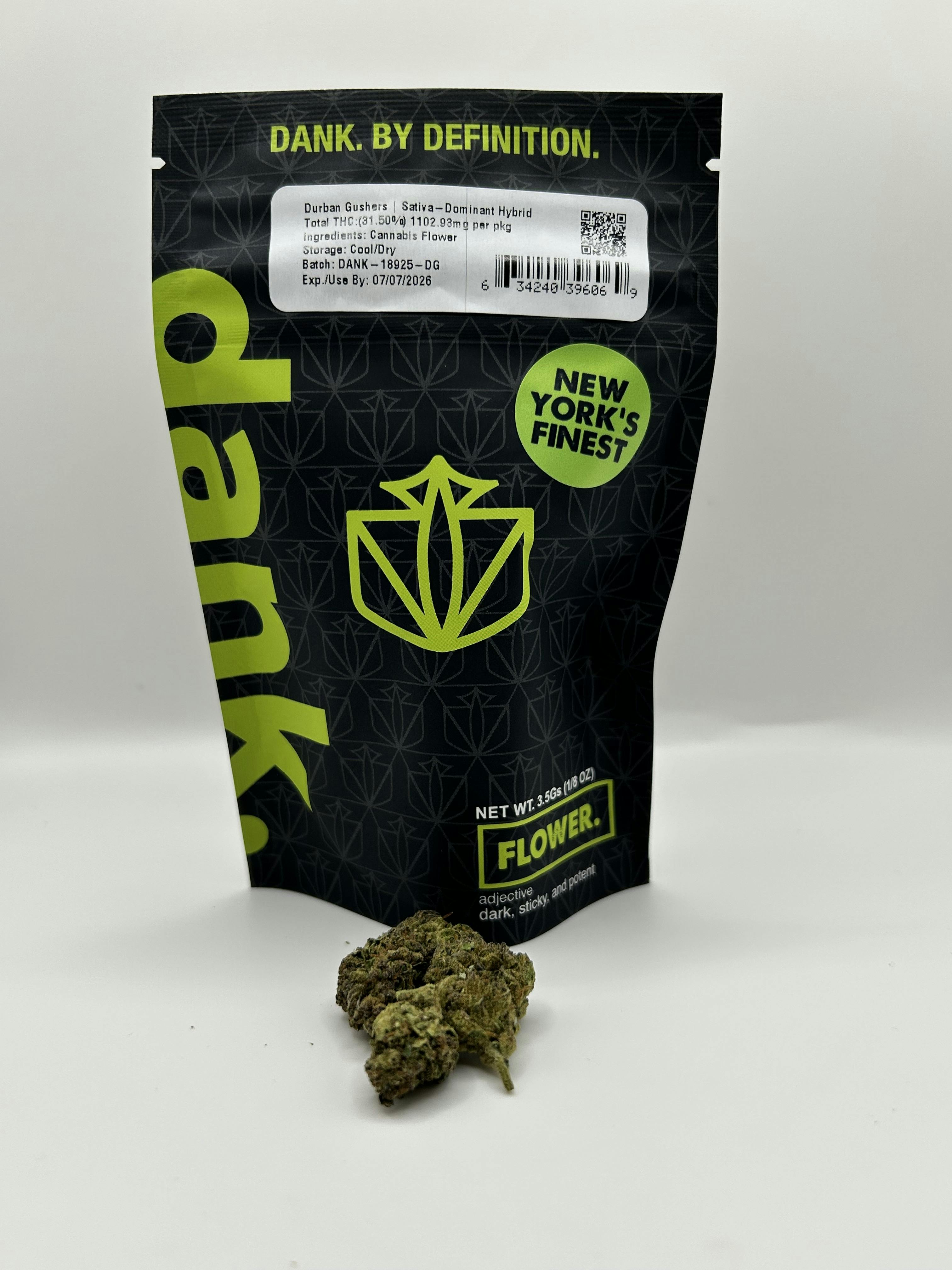 Photograph of product: Flower - Durban Gushers - 3.5g