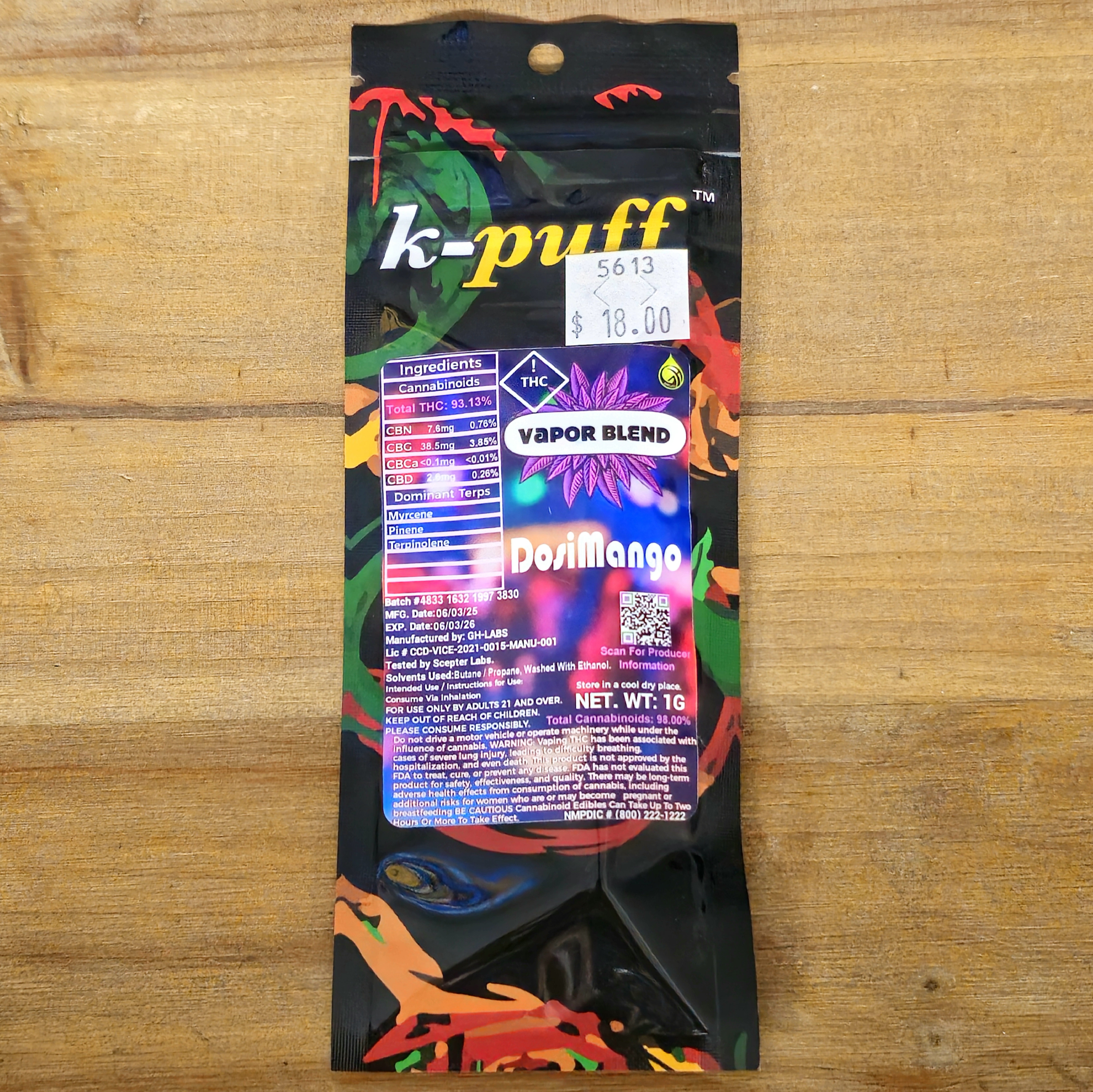 Photograph of product: Vapor Blend | DosiMango Cart | 5613