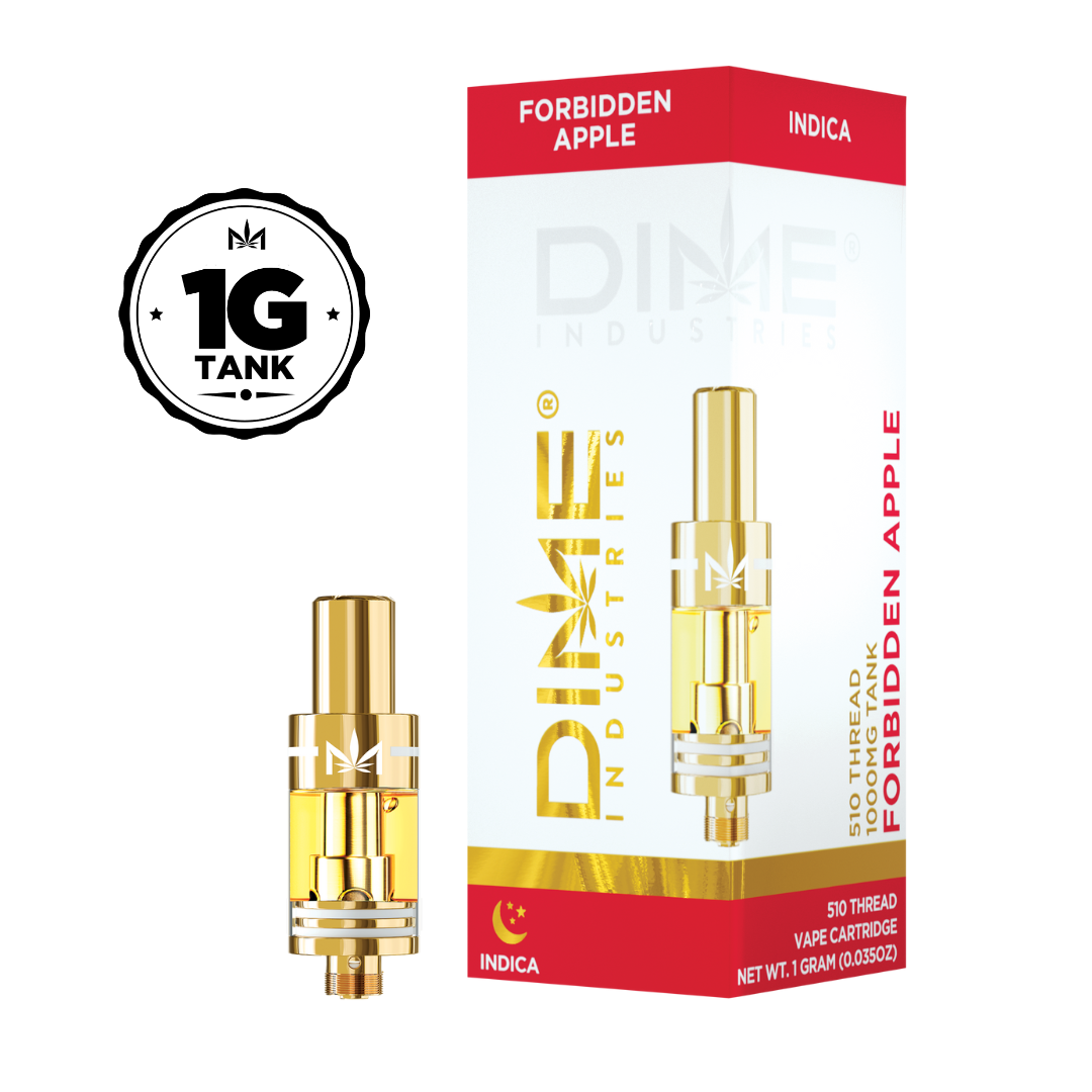 Photograph of product: DIME - CART DISTILLATE - 1G - FORBIDDEN APPLE - Oui'd