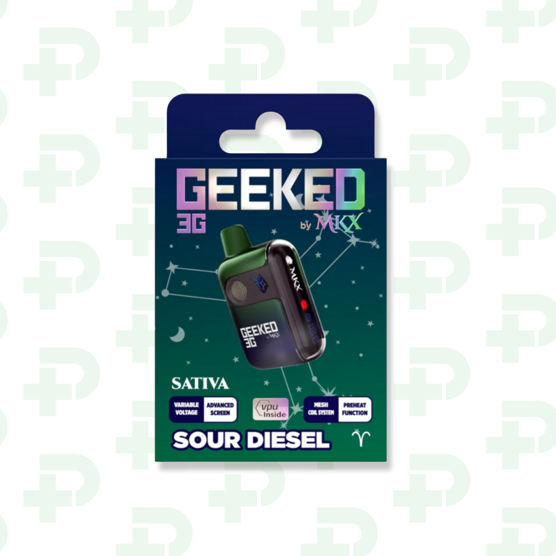 Photograph of product: Geeked by MKX Disposable - Sour Diesel