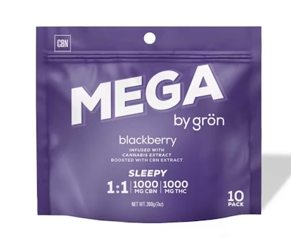 Photograph of product: Blackberry 1:1 Mega Pearl 10-Pack | 1000mg