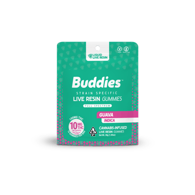 Photograph of product: Buddies | Live Resin Gummies | Guava | 100mg