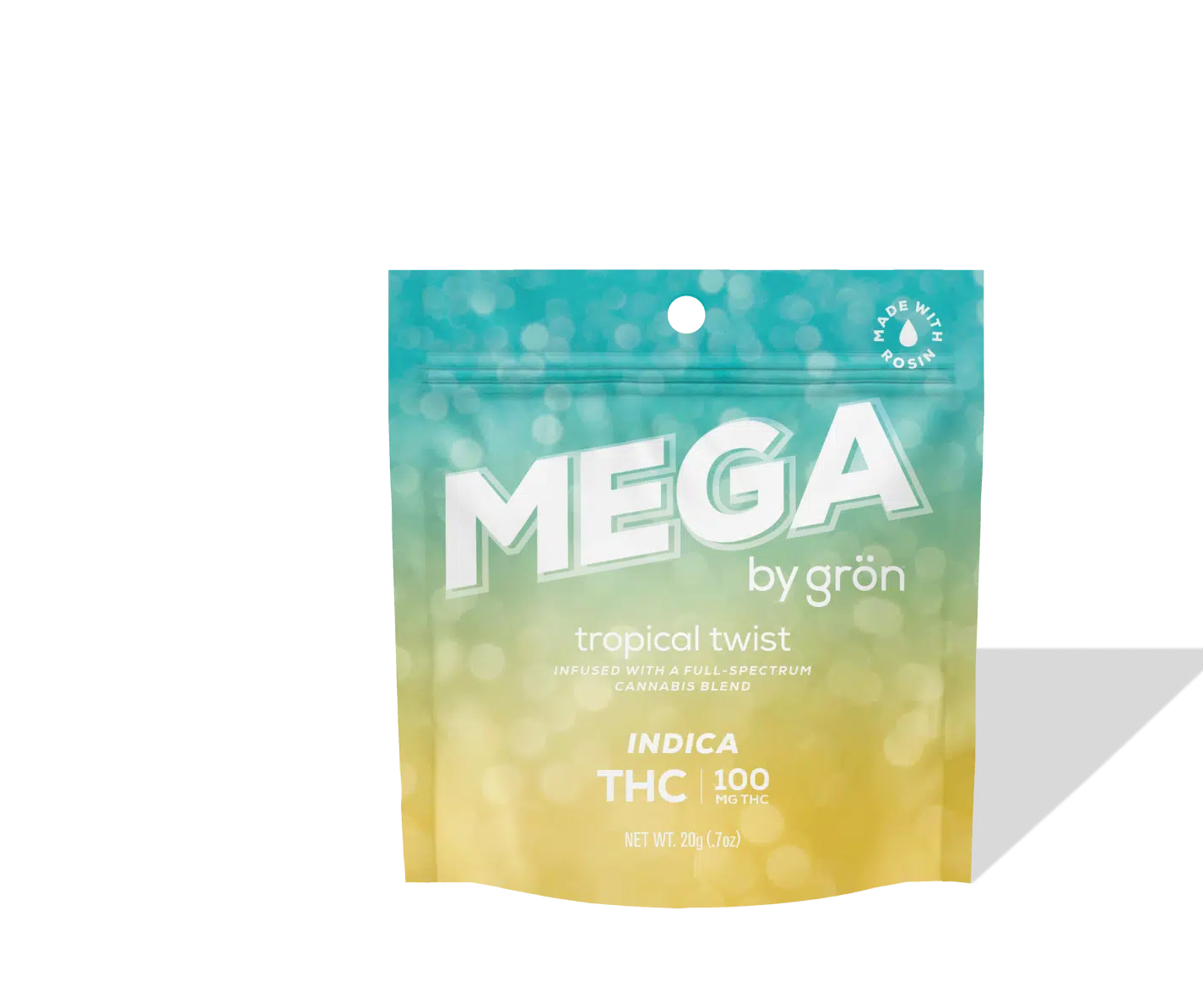 Photograph of product: Grn - Mega - Tropical Twist - Oui'd - Edibles