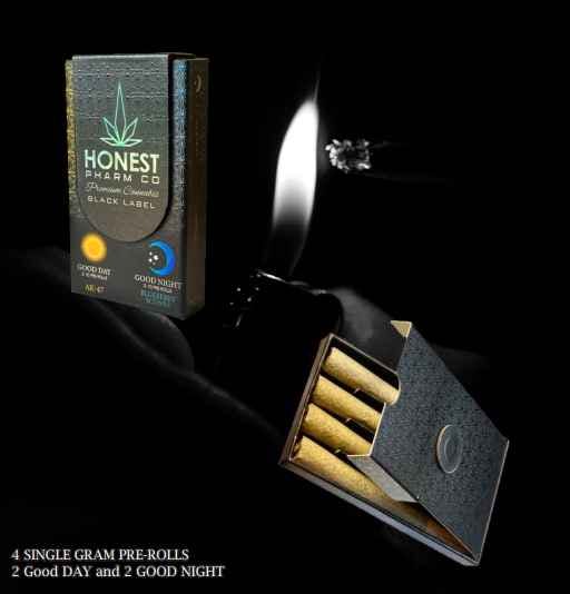 Photograph of product: Day and Night | 4pk Variety Pre-Rolls | Honest Pharm Co.