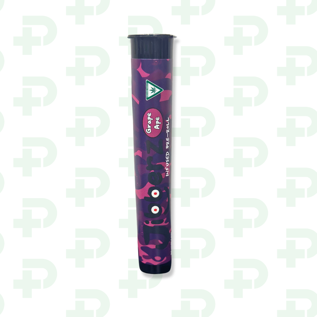 Photograph of product: Jibberz Infused Preroll - Grape Ape