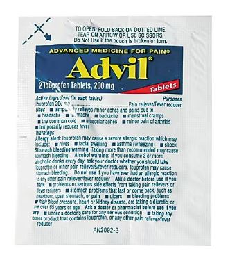 Photograph of product: 200mg Advil Tablets