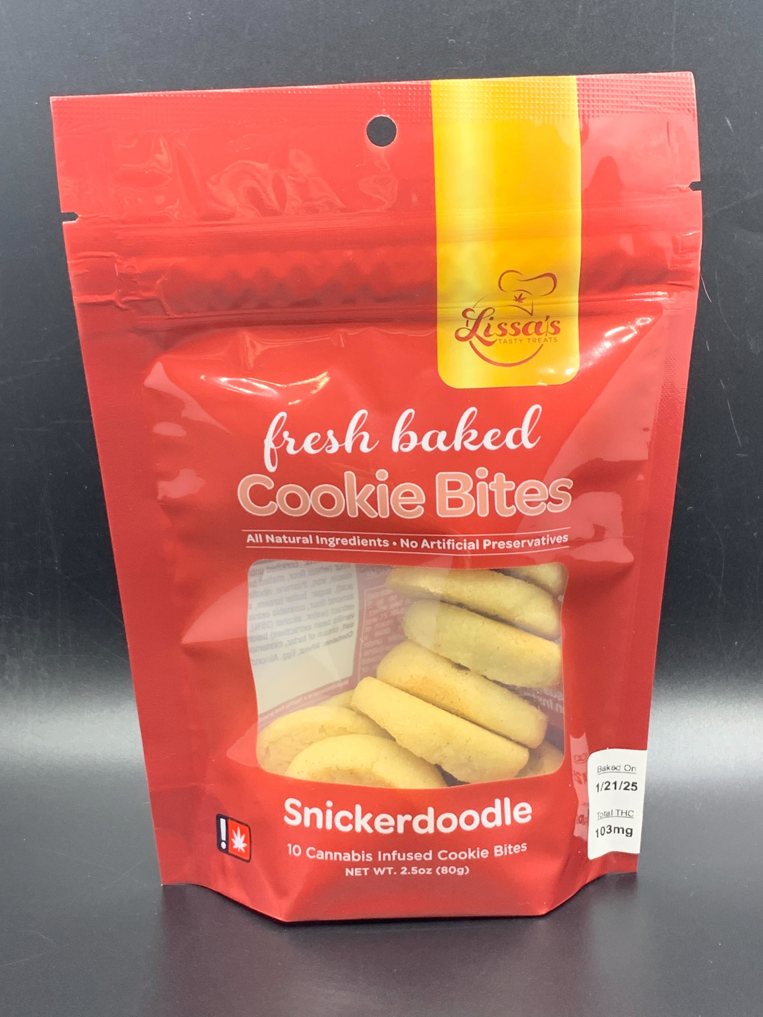Photograph of product: Cookie Bites | Snickerdoodle | 10 Pieces x 10mg