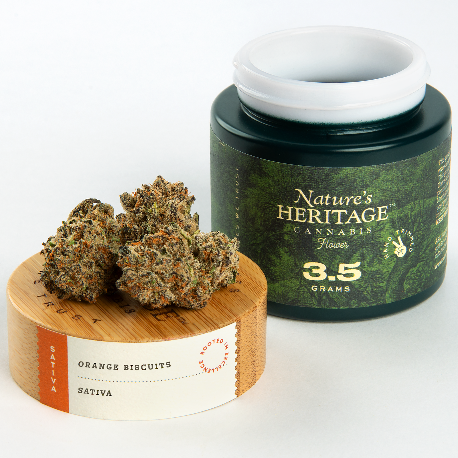 Photograph of product: Nature's Heritage-Flower-Orange Biscuits 3.5g