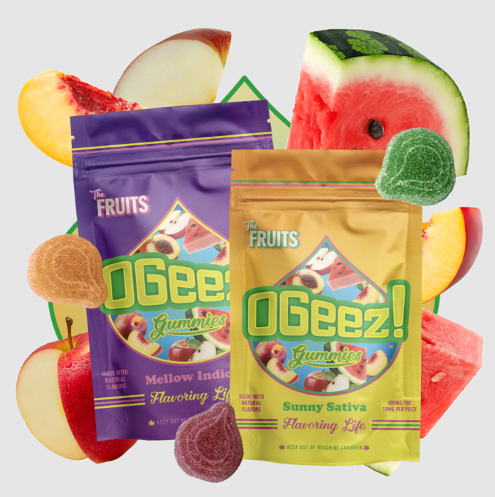 Photograph of product: Ogeez | The Fruits | Mellow Oui'd | 100mg 10 Pack