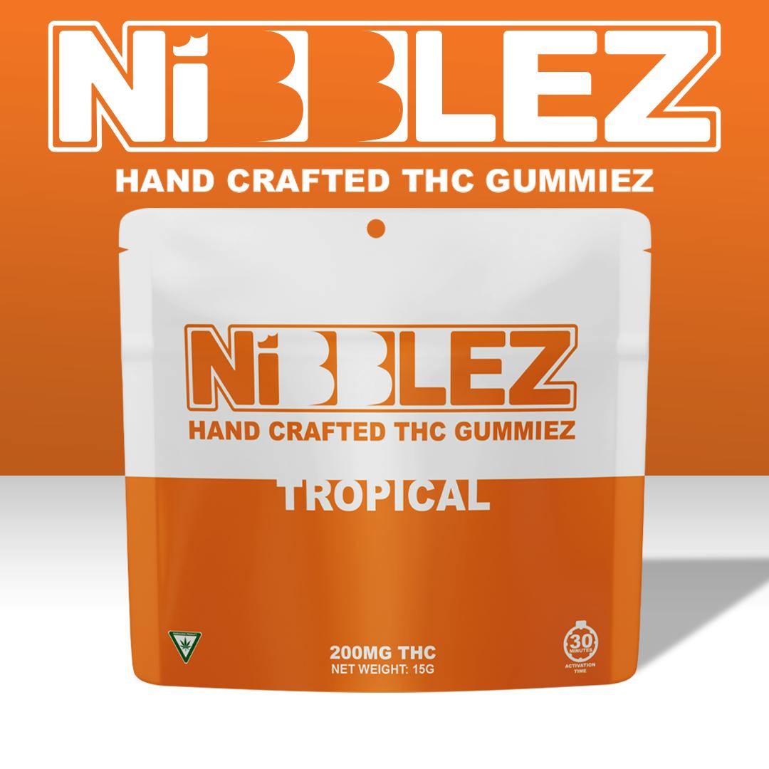 Photograph of product: Nibblez | Tropical | 200mg Gummies | REC