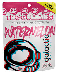 Photograph of product: Galactic Watermelon Fast Acting Gummies 100mg 20pk