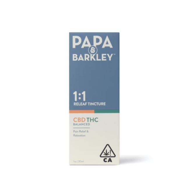 Photograph of product: 1:1 CBD:TH-oui RELEAF BALANCE TINCTURE 15ML - PAPA & BARKLEY