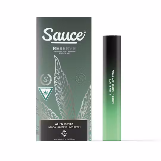 Photograph of product: Sauce Reserve - Live Resin Disposable Vape Cart - Alien Runtz