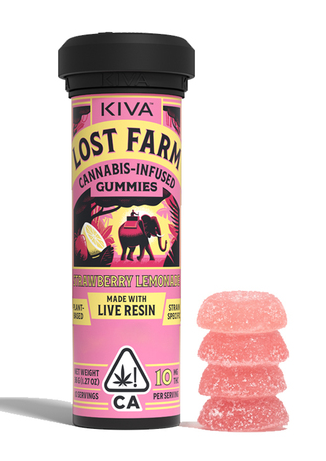 Photograph of product: STRAWBERRY LEMONADE GUMMIES 10 PACK 100MG