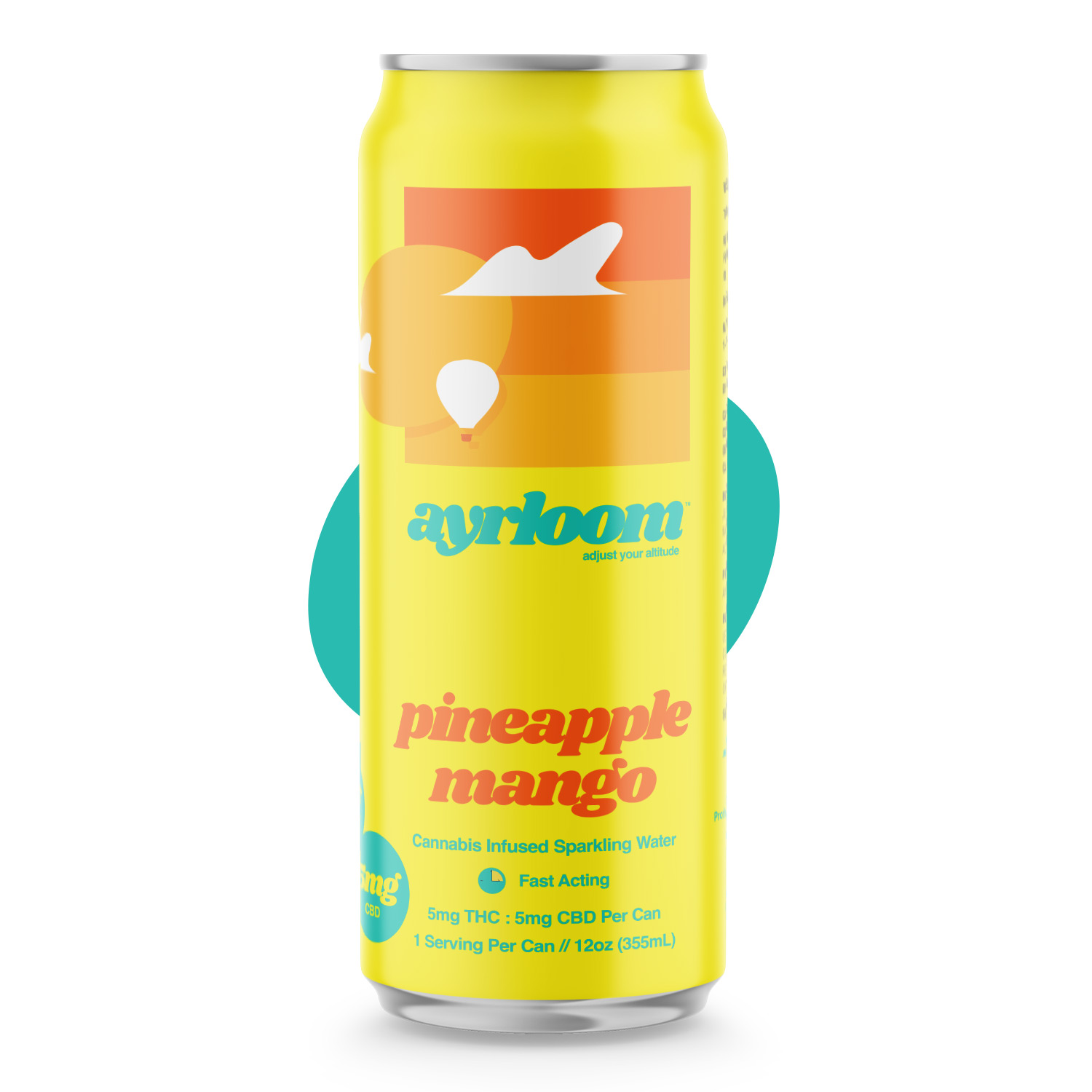 Photograph of Product: Ayrloom | Pineapple Mango | 1:1 | 5MG THC : 5MG CBD | Singles