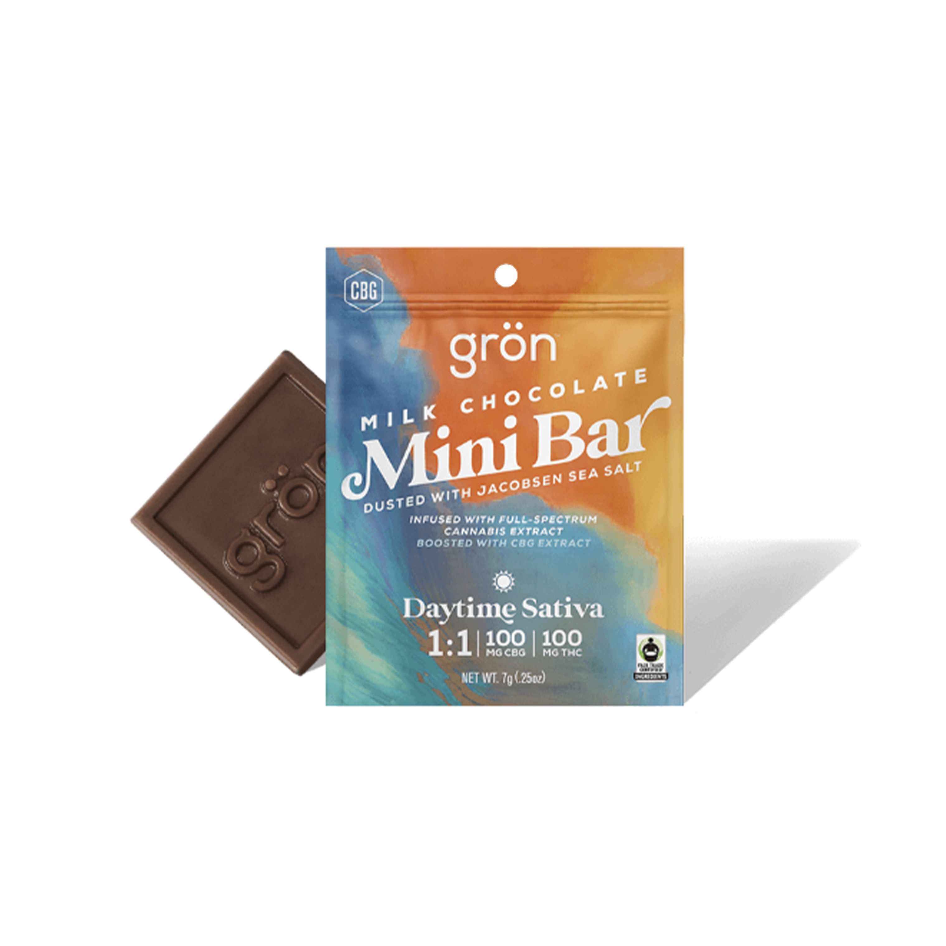 Photograph of product: Gron - 1:1 TH-oui:CBG Mini Milk Chocolate 100mg - 0.25oz