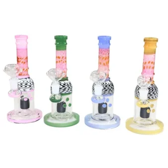 Photograph of product: 9" Molino Double Glass Mushroom Bong