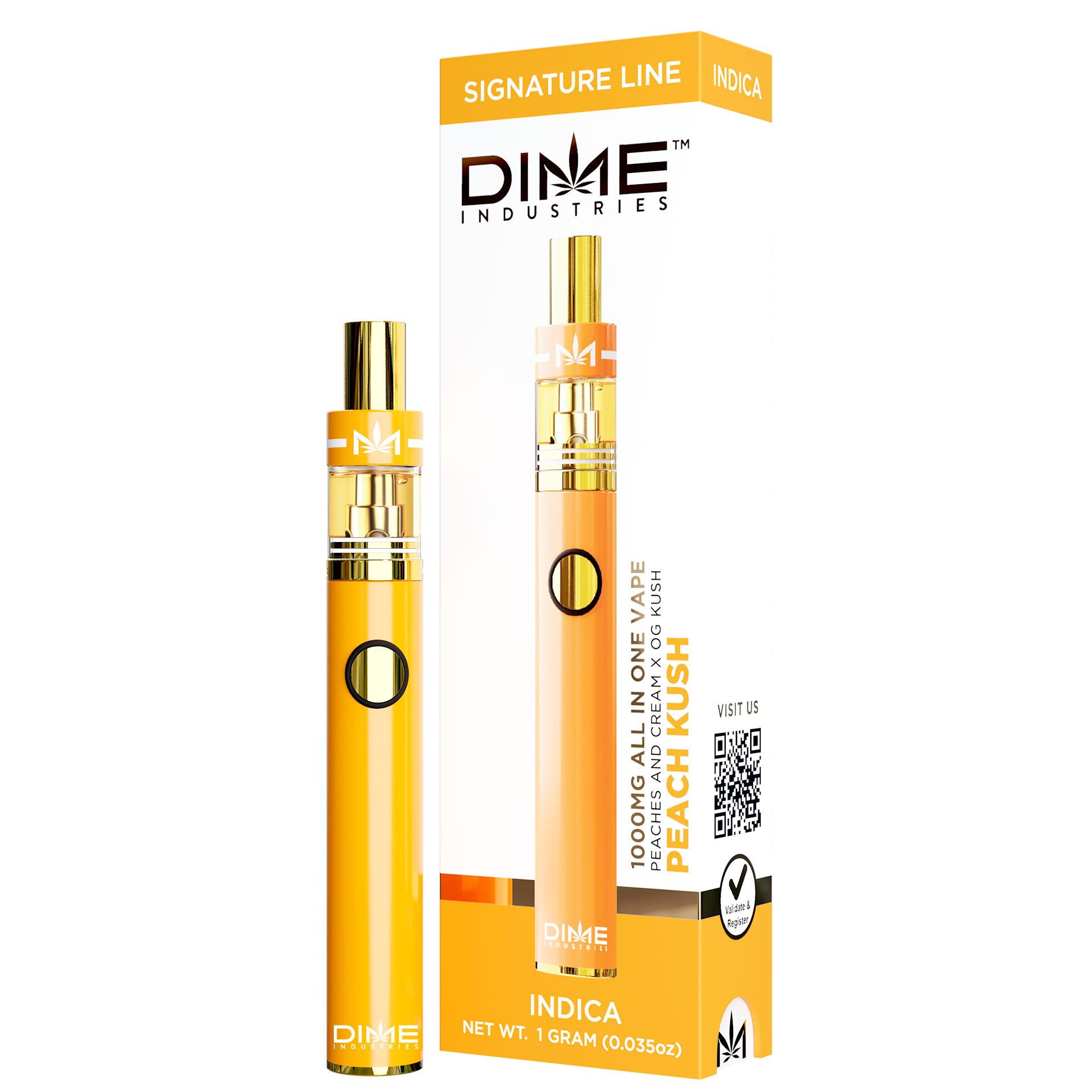 Photograph of product: Dime | Peach Kush All-In-One 2g