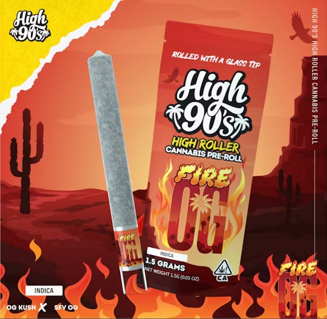 Photograph of product: H90 - Fire OG 1.5g Preroll - 