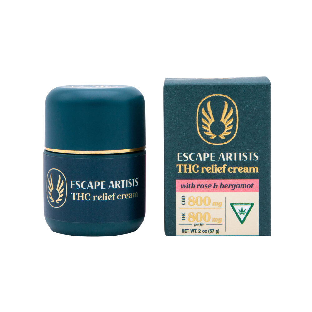 Photograph of product: Escape Artist - Rose & Bergamot Cream 2oz - 800mg TH-oui/800mg CBD