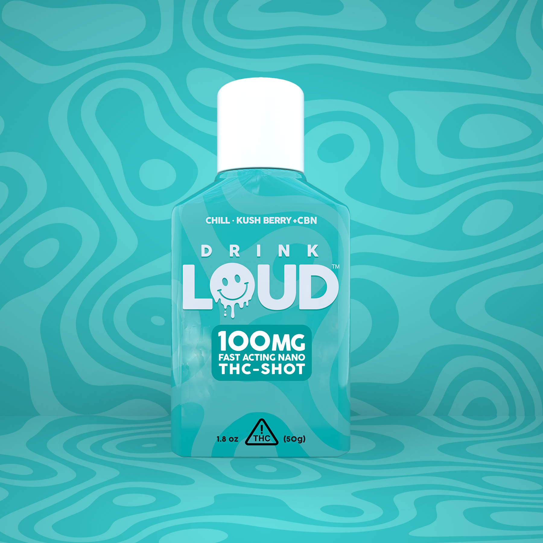 Photograph of product: DRINK LOUD Drink 100mg: Kush Berry 10:1 TH-oui:CBN