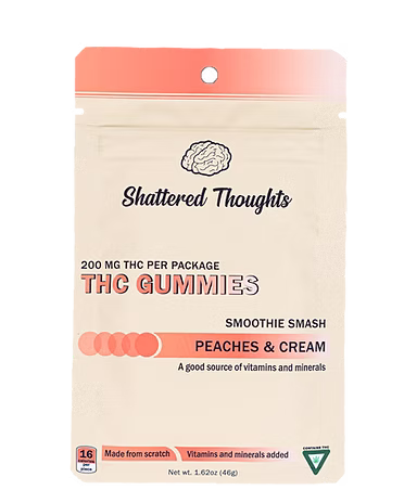 Photograph of product: SHATTERED THOUGHTS | PEACHES AND CREAM | 200MG | GUMMIES