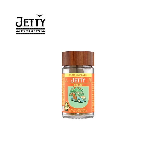 Photograph of product: GELATO X FAT GARLIC 2.5G 5 PACK INFUSED PREROLLS