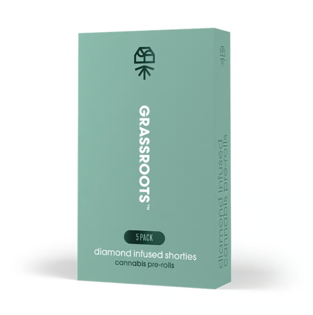 Photograph of product: Grassroots Diamond Infused Pre-Roll Novarine (S) 5pk