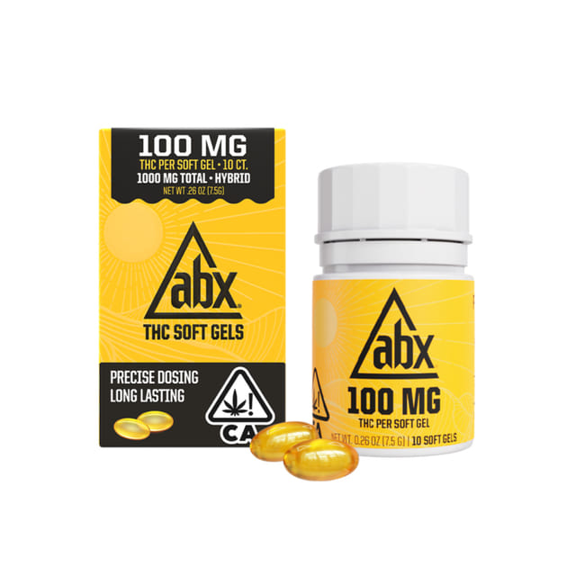 Photograph of product: Abx - Soft Gels 100mg THC 10ct - 