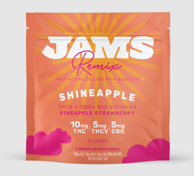 Photograph of product: Ratioed Shineapple Gummies 100mg (10-Pack | 10mg Each)