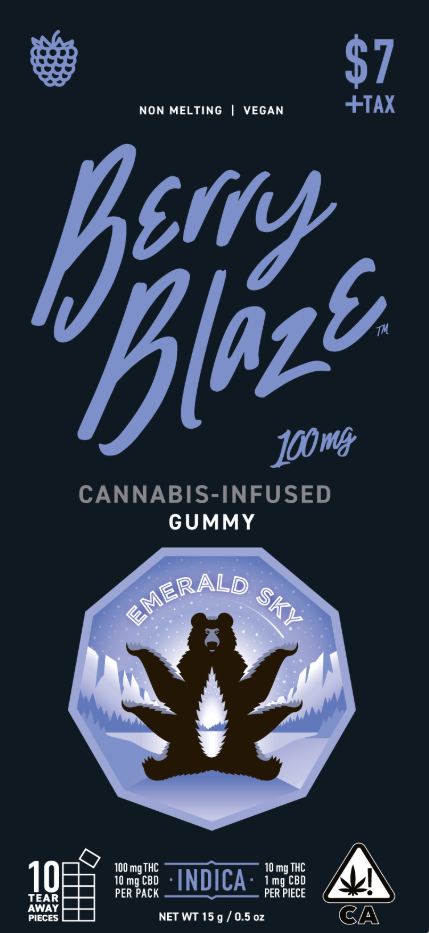 Photograph of product: Berry Blaze [I] | 100mg Single Gummy | Emerald Sky