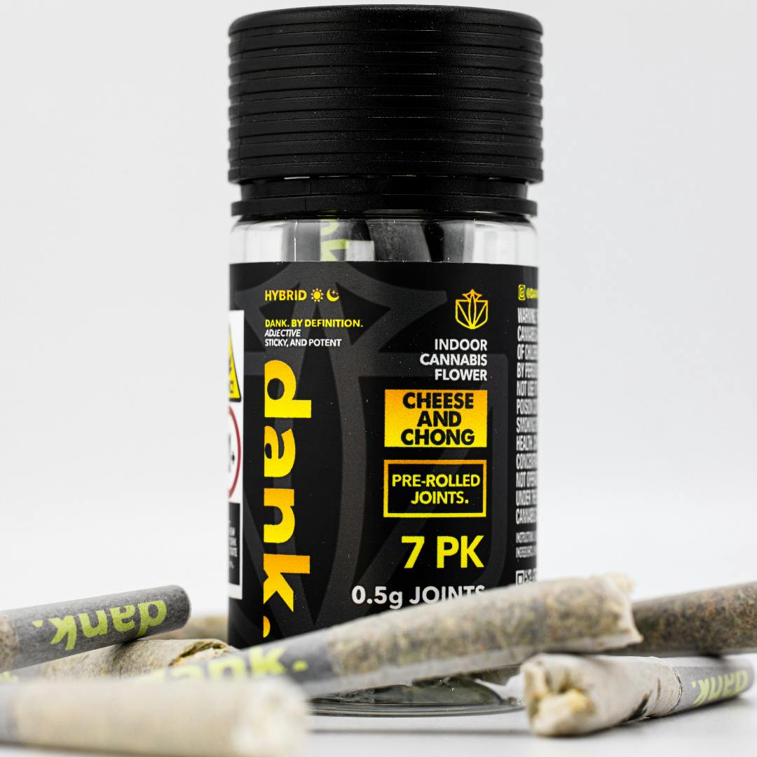 Photograph of product: Dank | Cheese & Chong 7pk Prerolls - 3.5g