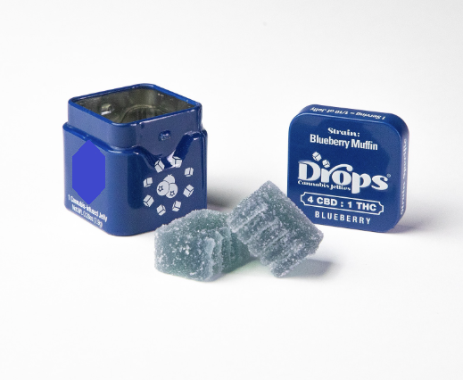 Photograph of product: Drops | Blueberry (2 TH-oui:20 CBD:5 CBN) Singles