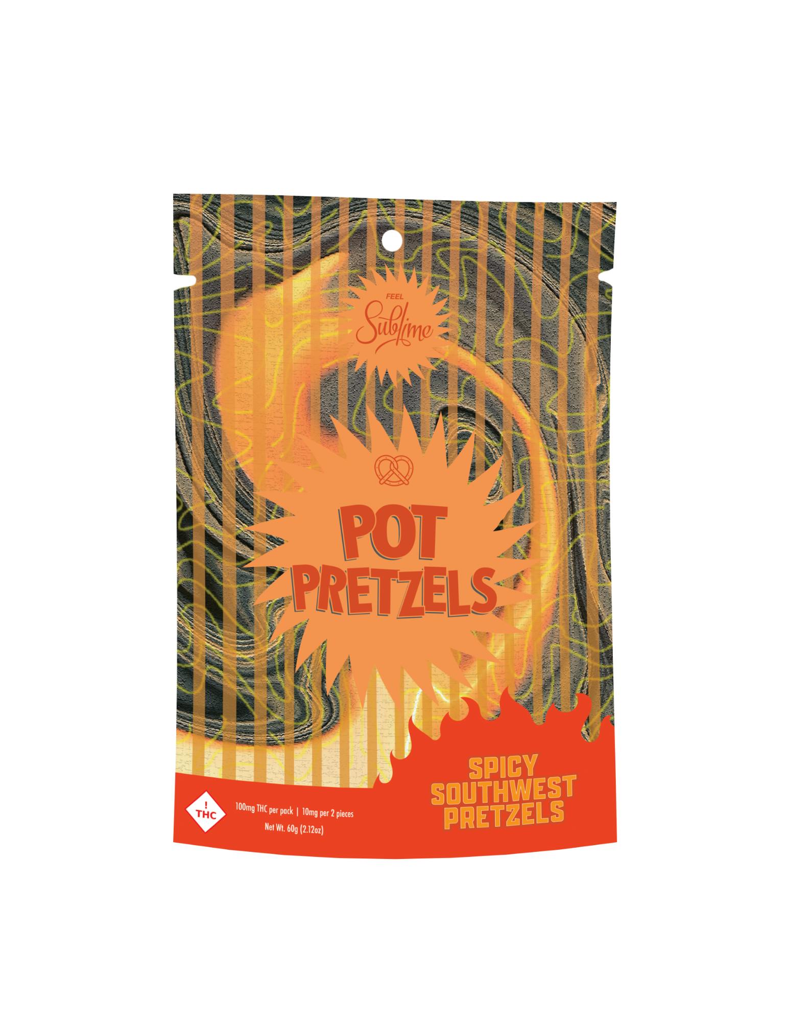 Photograph of product: Sublime Brands | Spicy Southwest Pot Pretzels | 100mg