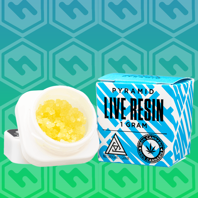 Photograph of product: Pyramid | Crumb Cake | Live Resin | 1g