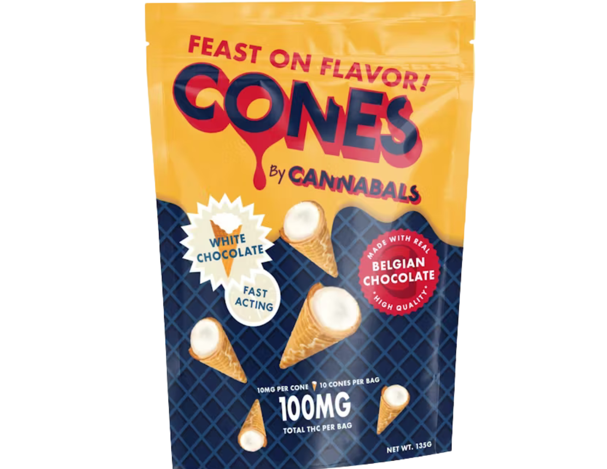 Photograph of Product: Cannabals - White Chocolate Cone - 100mg