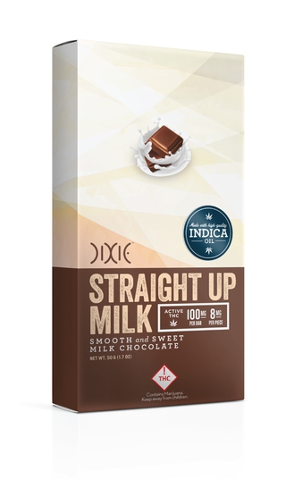 Photograph of product: Dixie - Chocolate Bar - Oui'd - Milk - 100mg
